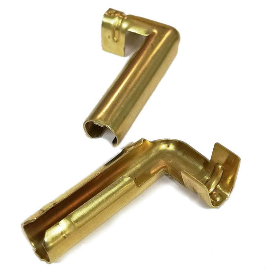 1x HT Brass push in terminal for distributor coil - 7mm Right Angle Crimp Type - Vroom Classics