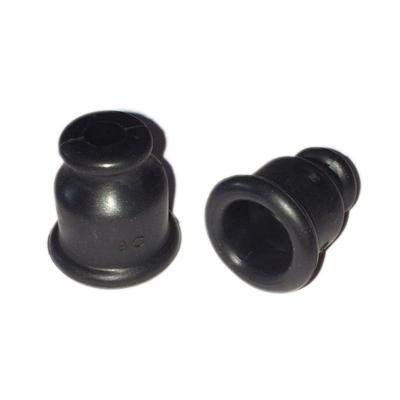 1x HT Silicone PVC insulators for distributor cap Vintage - 7mm Straight Black - Vroom Classics