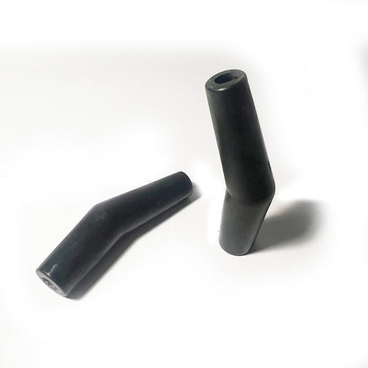 1x HT Silicone PVC insulators for spark plug 7mm 8mm Obtuse Angle Black - Vroom Classics