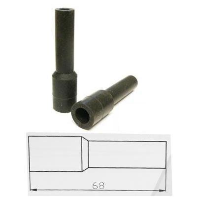 1x HT Silicone PVC insulators for spark plug 7mm 8mm Straight Black - Vroom Classics