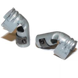 1x HT Steel push in terminal for spark plug - 7mm 8mm Obtuse Angle Crimp Type - Vroom Classics