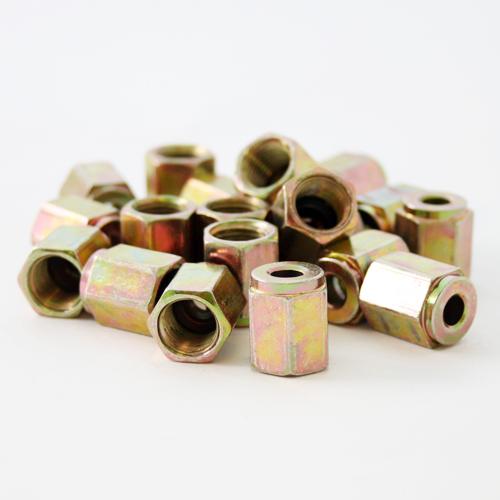 20 x Steel Female Brake Pipe Tube Tubing Nut For 3/16 Pipe 10mm x 1mm Thread - Vroom Classics
