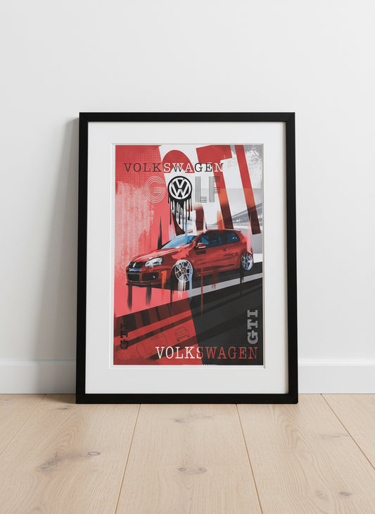 Volkswagen Golf GTi Pop Art Print