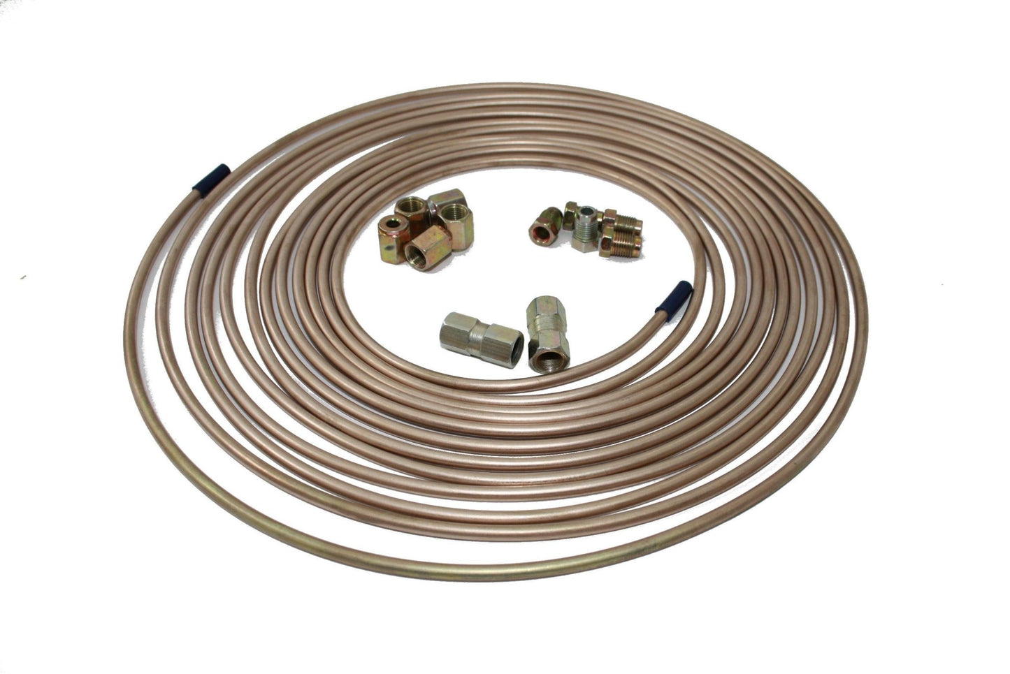 25ftx Cupro Copper Nickel Brake Pipe 3/16" 5x Male & Female Nut 2x Joiner 10x1mm - Vroom Classics