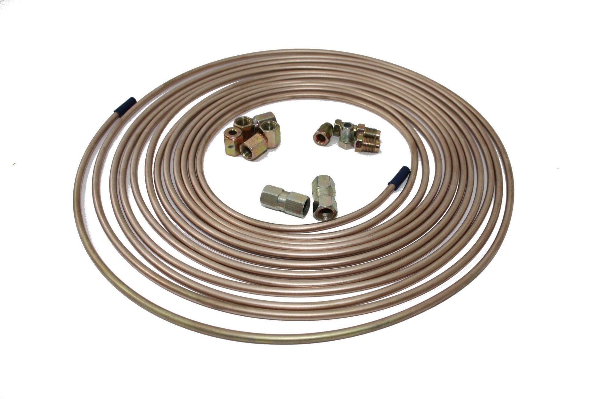 25ftx Cupro Copper Nickel Brake Pipe 3/16" 5x Male & Female Nut 2x Joiner 10x1mm - Vroom Classics