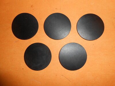 2mm BLACK RUBBER DISCS, ROUND SEALS 42mm DIAMETER x5 - Vroom Classics