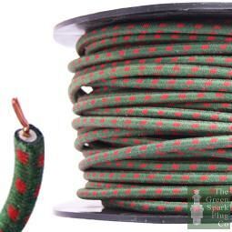 30 Meter Roll 7mm HT Ignition Lead Cable - Wire Core Cotton Braided GRF - Vroom Classics