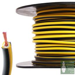 30 Meter Roll 7mm HT Ignition Lead Cable - Wire Core Racing YBS Bumble Bee Lead - Vroom Classics