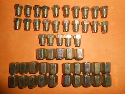 3/16" Copper Brake Pipe Fittings 10x1mm 25 x Male & Female Metric Nuts x 50 - Vroom Classics