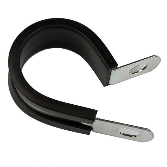 33mm Mild Steel Zinc Plated W1 Cable rubber lined Hose Clamp P CLIP 10 Pack - Vroom Classics