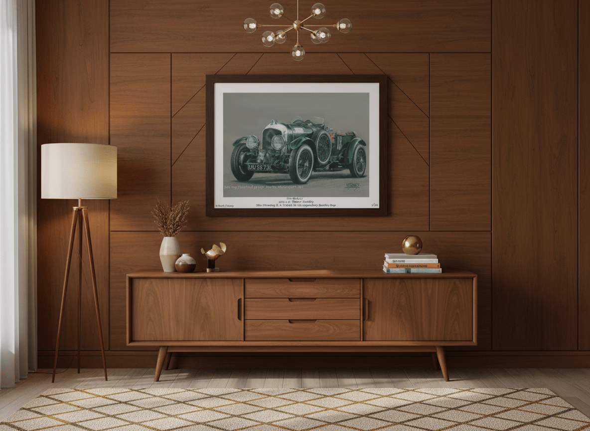 4½ Litre ‘Blower’ Bentley - Limited Edition Giclee Print - Vroom Classics