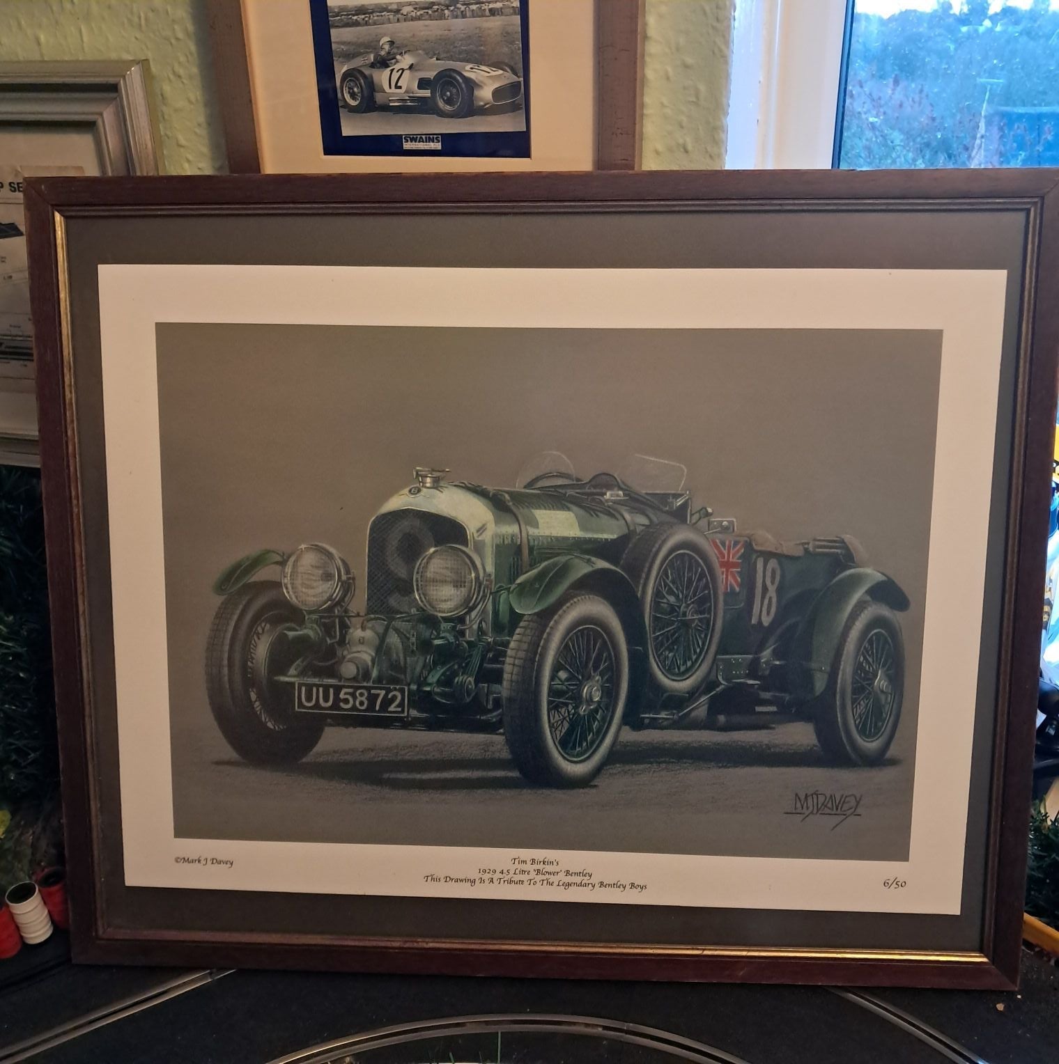 4½ Litre ‘Blower’ Bentley - Limited Edition Giclee Print - Vroom Classics