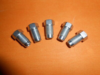 5 x 3/8" UNF 24Tpi Long Shoulder Imperial Brake Pipe Fittings Unions 3/16" Pipe - Vroom Classics