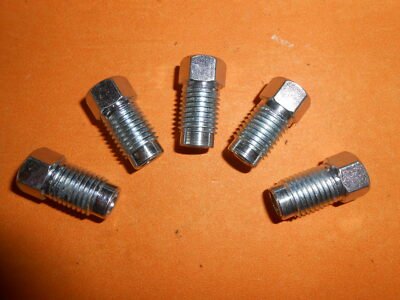 5 x 7/16" UNF 20Tpi Long Shoulder Imperial Brake Pipe Fittings Unions 1/4" Pipe - Vroom Classics