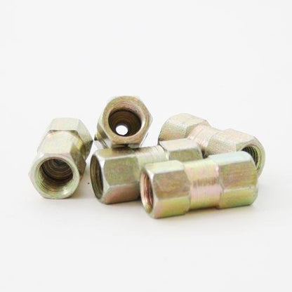 5 x Female Brake Pipe Connector Tube Tubing Joiner Line Union 10mm x 1mm 3/16 - Vroom Classics