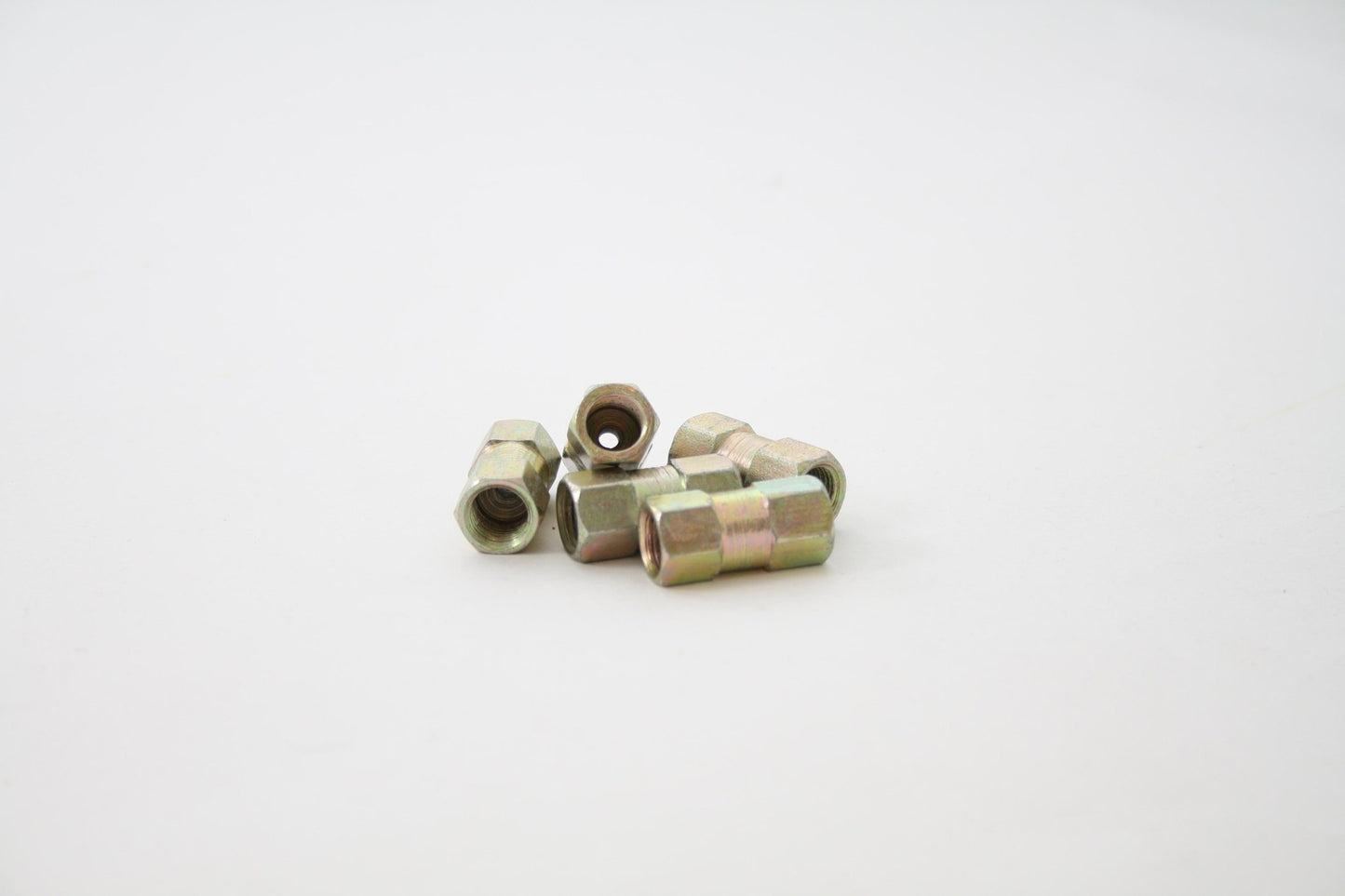 5 x Female Brake Pipe Connector Tube Tubing Joiner Line Union 10mm x 1mm 3/16 - Vroom Classics