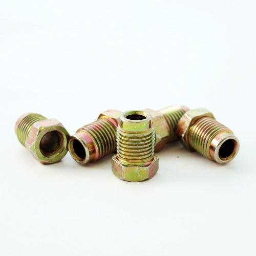 5 x Steel Short Male Brake Pipe Tube Tubing Nut For 3/16 Pipe 10mm x 1mm Thread - Vroom Classics