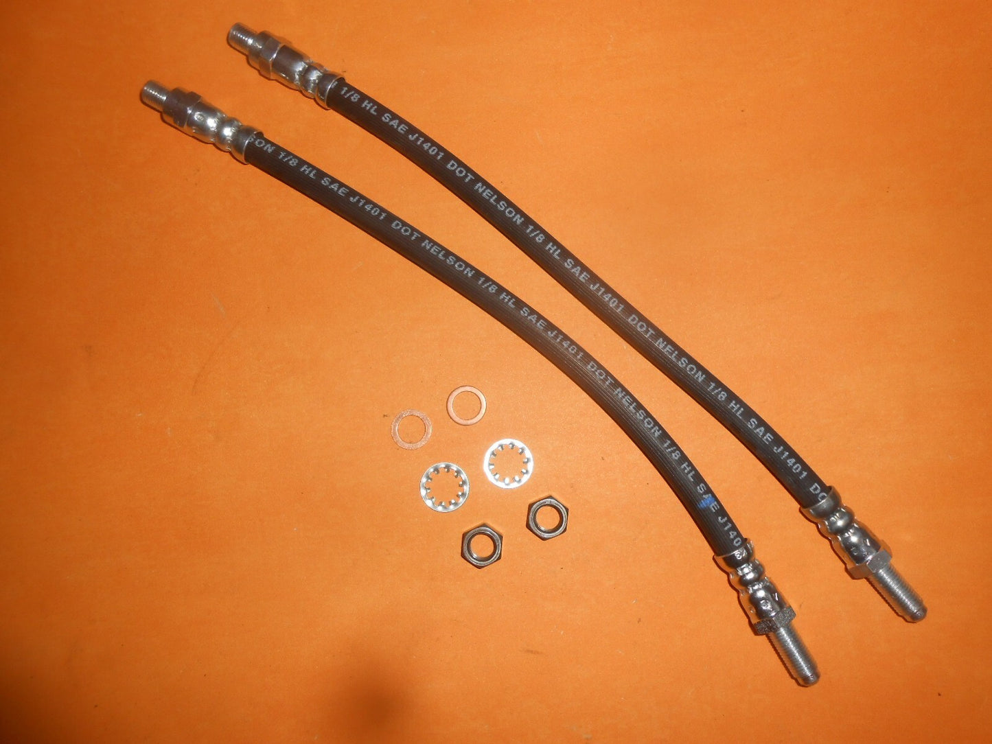 FORD ANGLIA 105E 123E (1959-67) FRONT BRAKE HOSES PAIR - GBH206