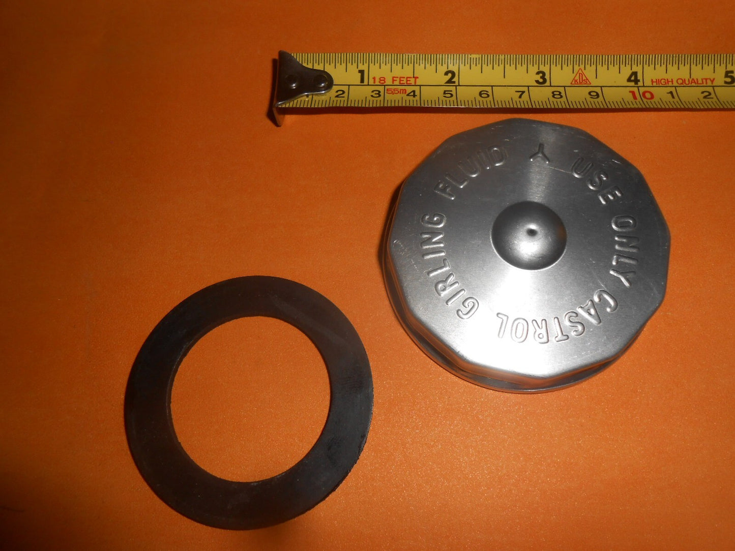 GIRLING DISC BRAKE MASTER CYLINDER ALLOY CAP & SEAL (65mm diameter)