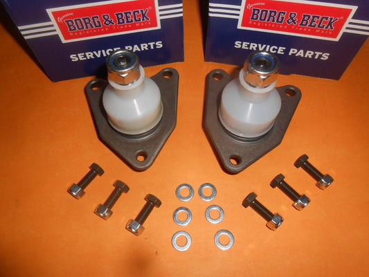 FORD CORTINA Mk4 Mk5 (1977-1982) UPPER BALL JOINTS PAIR - GENUINE BORG & BECK