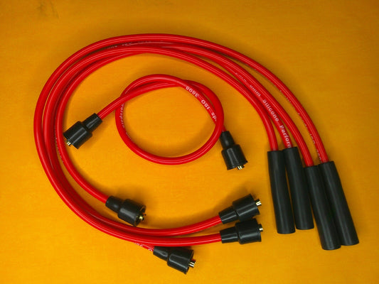 FORD KENT CROSSFLOW (1967 on) RED 8mm "push in" PERFORMANCE IGNITION LEAD SET