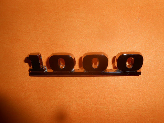 BMC AUSTIN MORRIS MINI CHROME "1000" BADGE - NEW - ALA6695