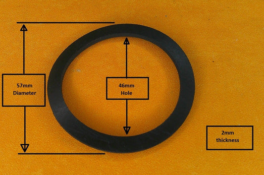 BLACK NITRILE RUBBER SEAL  (57 x 46 x 2mm) Not suitable for E10 Petrol