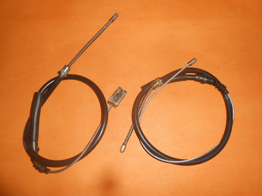 RENAULT R18 & Fuego (1978-86) REAR HANDBRAKE CABLES PAIR -BC2090, BC2086