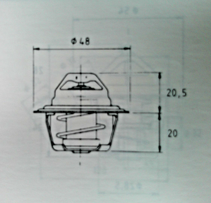 SAAB 95 96 V4 (1966-80) 88Â°C COOLANT THERMOSTAT & GASKET