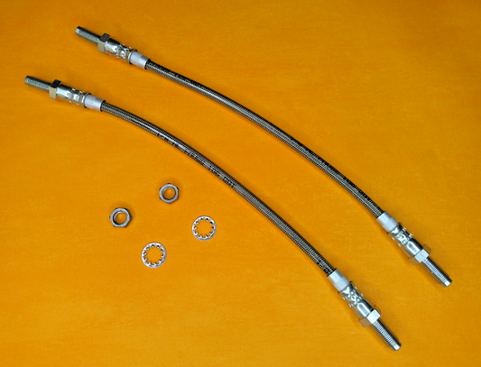 TRIUMPH GT6 (1970-1974) STAINLESS STEEL FRONT BRAKE HOSES PAIR