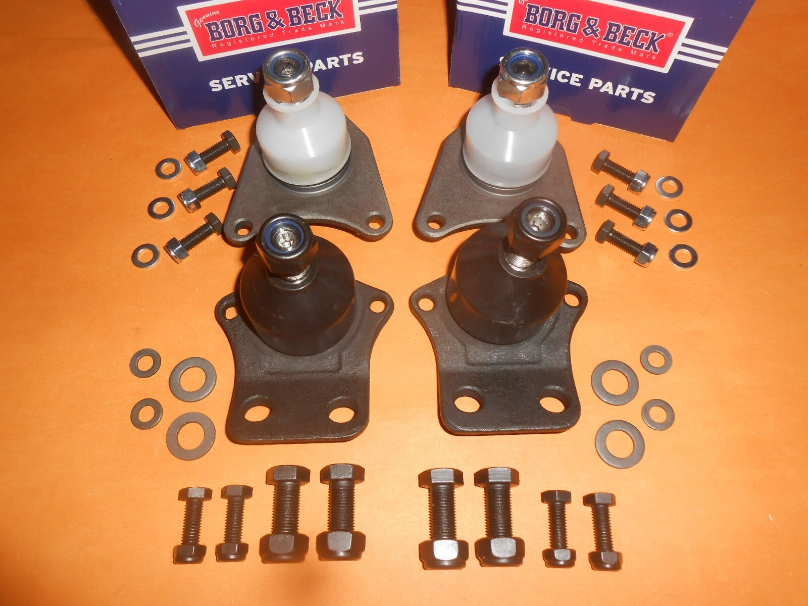 FORD CORTINA Mk3 (1970-1976) UPPER & LOWER BALL JOINTS x4 -BORG & BECK - 5024/25