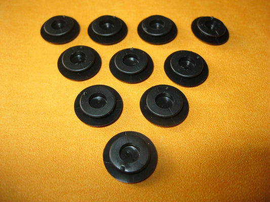BLACK RUBBER BLANKING GROMMETS 8mm HOLE DIAMETER x10