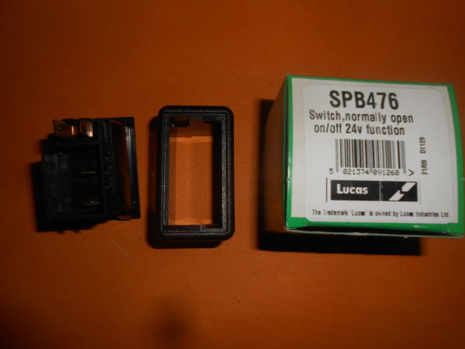 LUCAS ROCKER SWITCH with Mounting Frame 24volt -SPB476 (choice of decals)