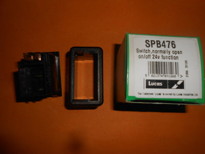 LUCAS ROCKER SWITCH with Mounting Frame 24volt -SPB476 (choice of decals)