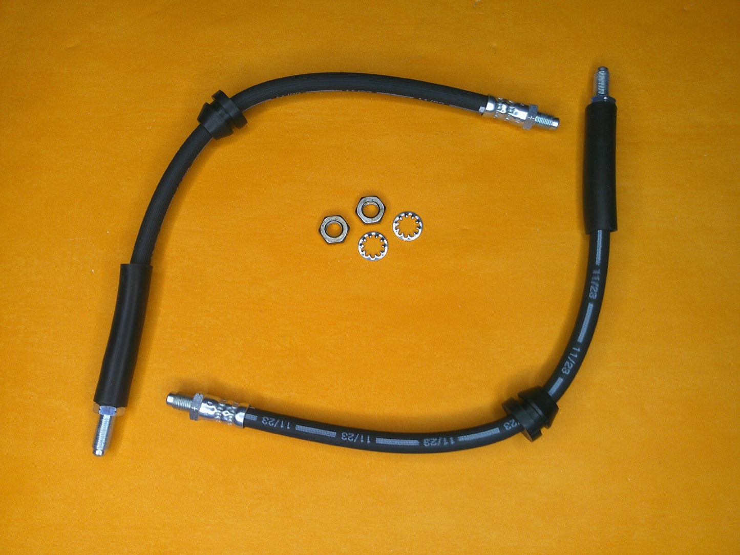 FORD ESCORT Mk3 Mk4 (05/1983-1990)410mm long FRONT BRAKE HOSES PAIR-BORG & BECK