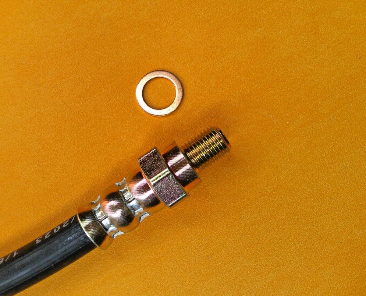 FORD THAMES VAN 400E 10 12 15cwt (1957-62) REAR BRAKE HOSE + nut & washers