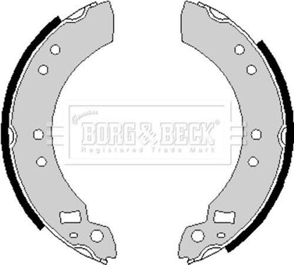 FORD ESCORT Mk2 1.1 1.3 1.6(1975-80) 203mm REAR BRAKE SHOES -GENUINE BORG & BECK