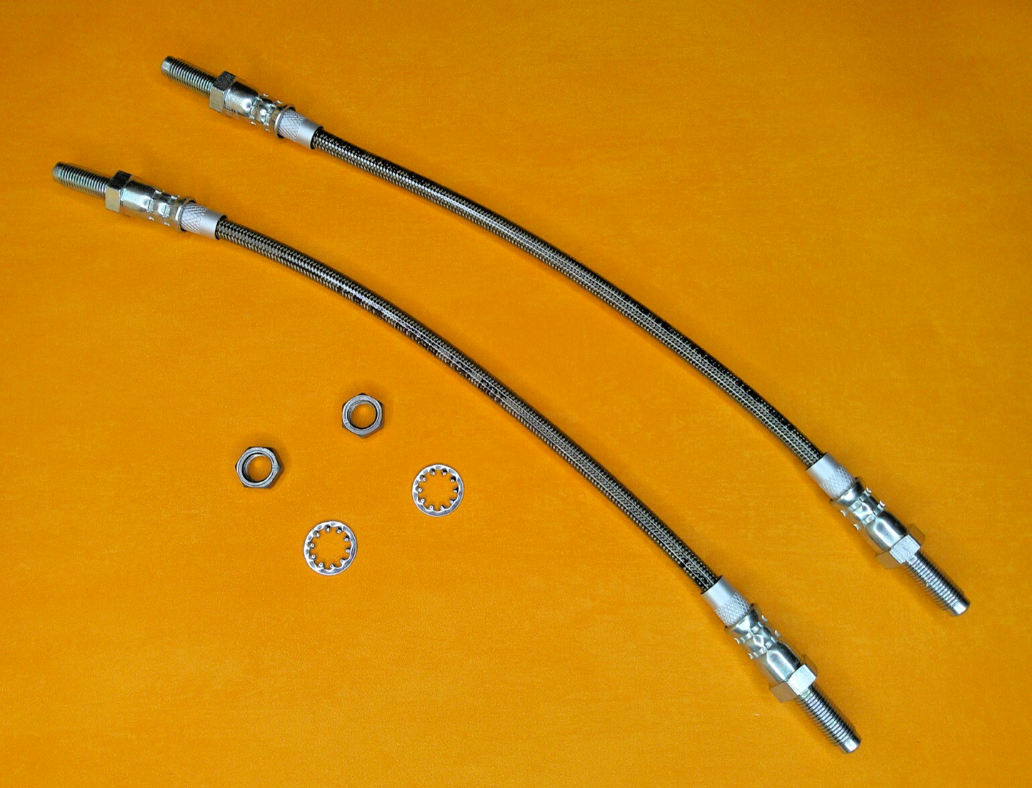 TRIUMPH GT6 (1970-1974) STAINLESS STEEL FRONT BRAKE HOSES PAIR