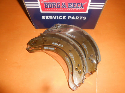FORD ESCORT Mk1 1100 1300 (1968-75) NEW REAR BRAKE SHOES -GENUINE BORG & BECK