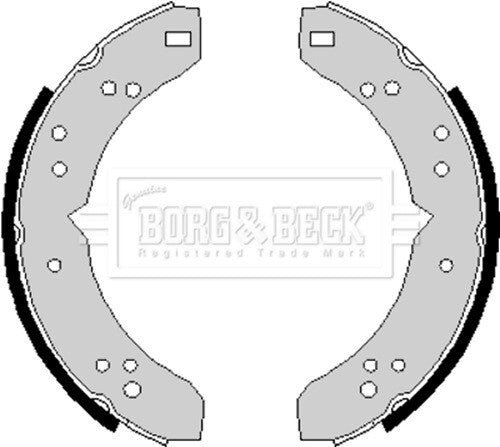 FORD ANGLIA 123E (1962-67) REAR BRAKE SHOES -GENUINE BORG & BECK