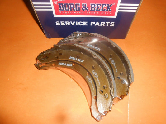 FORD ESCORT Mk1 1100 1300 (1968-75) NEW REAR BRAKE SHOES -GENUINE BORG & BECK