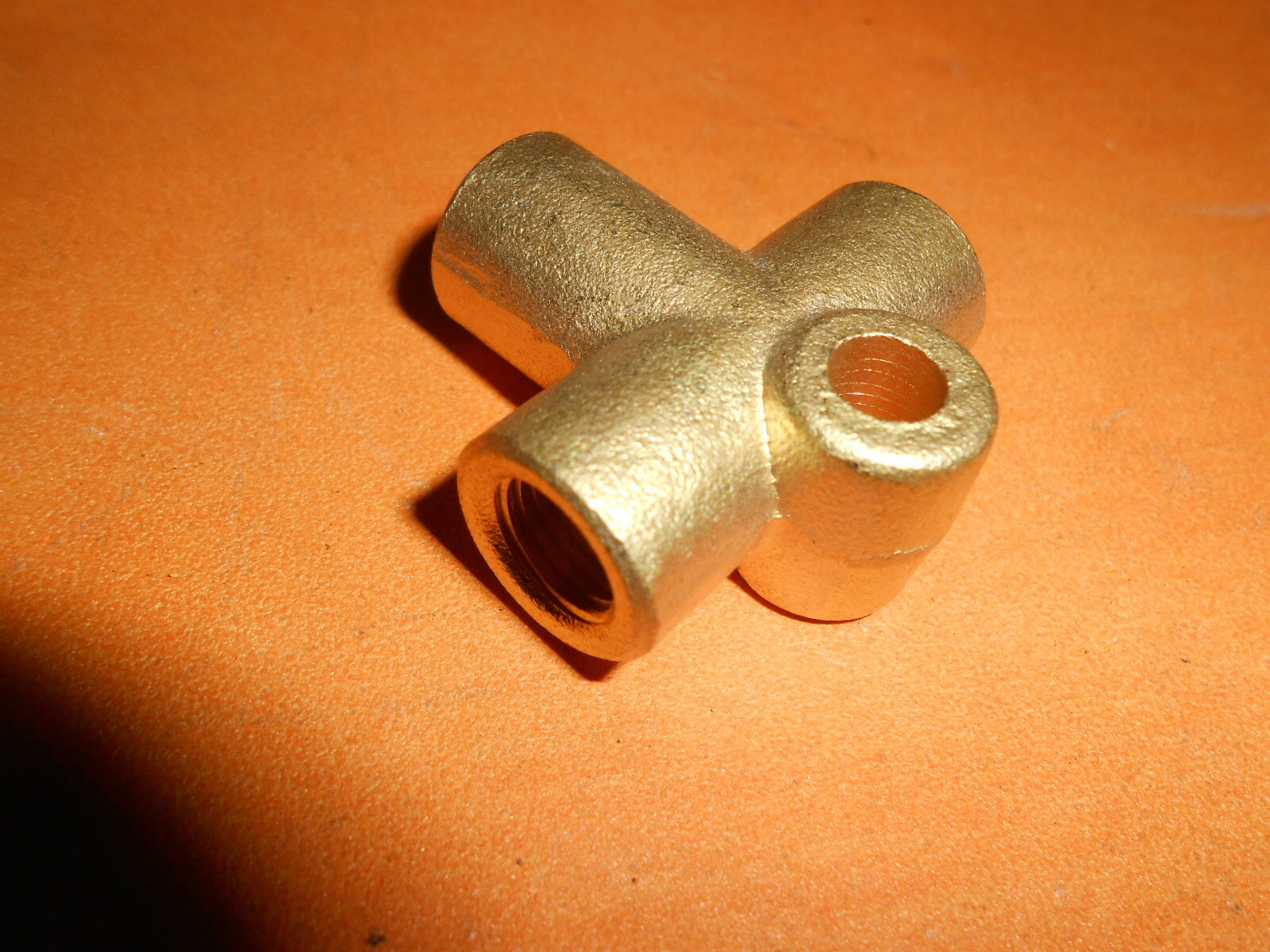 3 Way Brake Pipe 3/8 UNF Brass T Piece + 3 Imperial Brake Unions for 3/16" Pipe