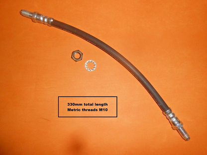 METRIC HYDRAULIC FLEXI BRAKE HOSE 330mm total length for Classic Cars & Kit Cars