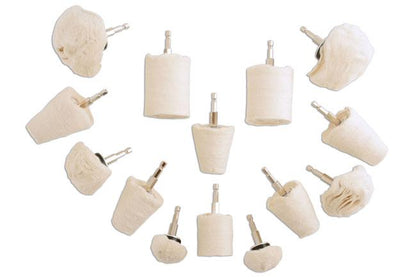 Gunson 77098 Buffing Mop Kit - 14pc Suitable for use with electric drills