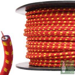7mm HT Ignition Lead Cable - Wire Core Cotton Braided RYF - Vroom Classics