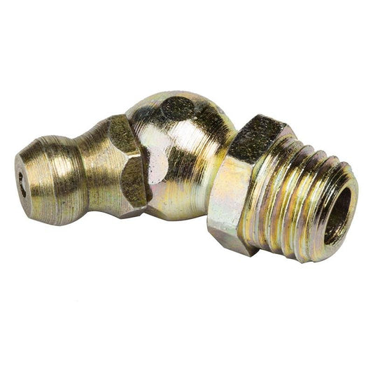 8 x 1.0 Stainless Steel 45&176; Ang GREASE NIPPLE PACK OF 10 - Vroom Classics