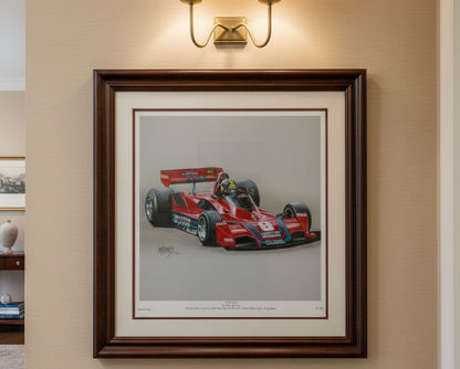 Carlos Pace and the Brabham BT45B - Limited Edition Giclee Print