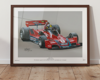 Carlos Pace and the Brabham BT45B - Limited Edition Giclee Print