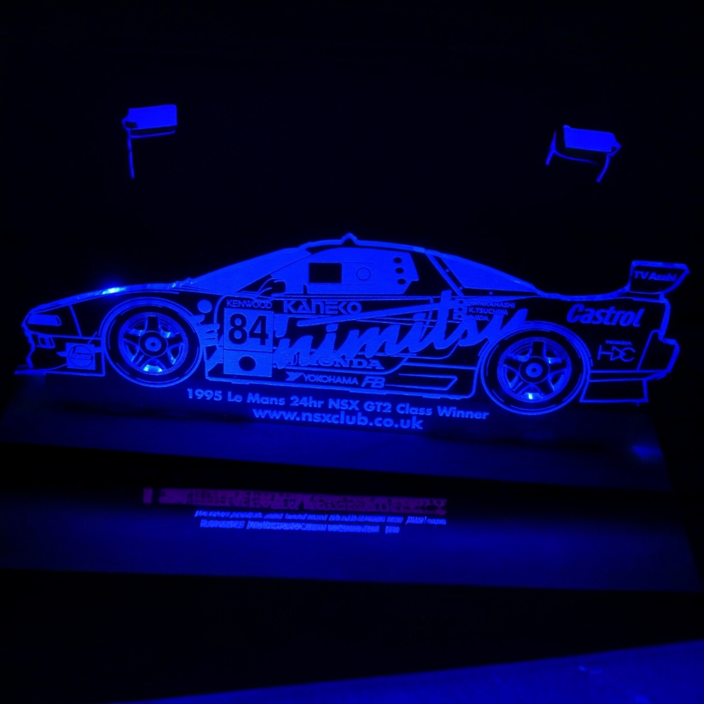 1995 Honda NSX GT2 #84 – Le Mans 24hr Winner Laser-Etched Perspex Light Display