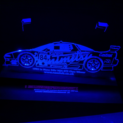 1995 Honda NSX GT2 #84 – Le Mans 24hr Winner Laser-Etched Perspex Light Display